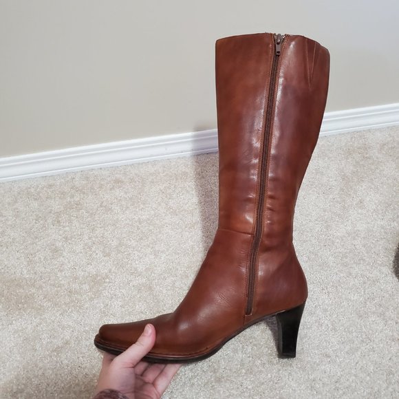 PIKOLINOS / 39, 8.5 / Women's Vintage Smooth Leather Square Toe Mid-Calf Boots - Picture 4 of 15